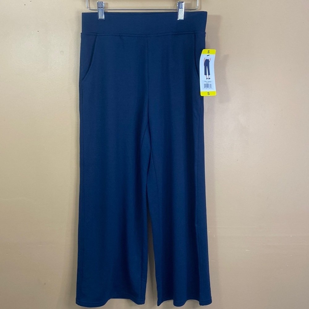 Sentimental New York Women's Soft Capri Pull-On Blue Pants Size: S